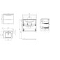 kielle Vega - Meuble avec lavabo, 60x50x46 cm,2 tiroirs, blanc brillant 50018S60 kielle Vega - Meuble avec lavabo, 60x50x46 cm,2 tiroirs, blanc brillant 50018S60