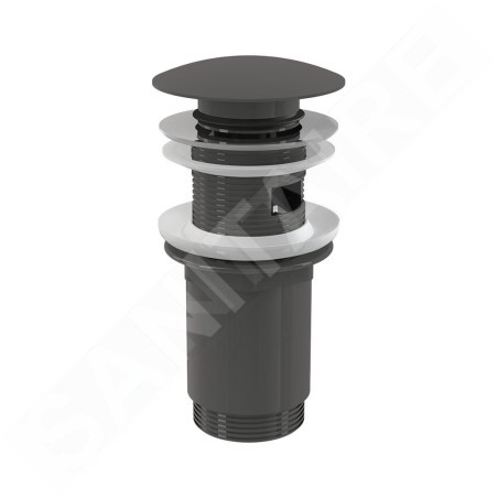Alcadrain Accessoires - Sortie de lavabo, ClickClack, métal gun brillant A392-GM-P