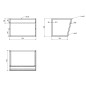 Sapho Ska - Support pour lavabo avec étagère, 600 mm, blanc mat SKA111