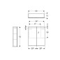 Geberit Option - Armoire de toilette avec éclairage, 600x700x150 mm 500.582.00.1 Geberit Option - Armoire de toilette avec éclairage, 600x700x150 mm 500.582.00.1