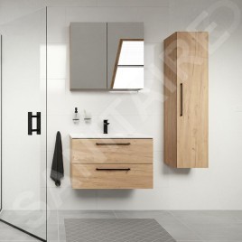 kielle Vega - Meuble avec miroir, 80x73x15 cm, chêne doré 50118801
