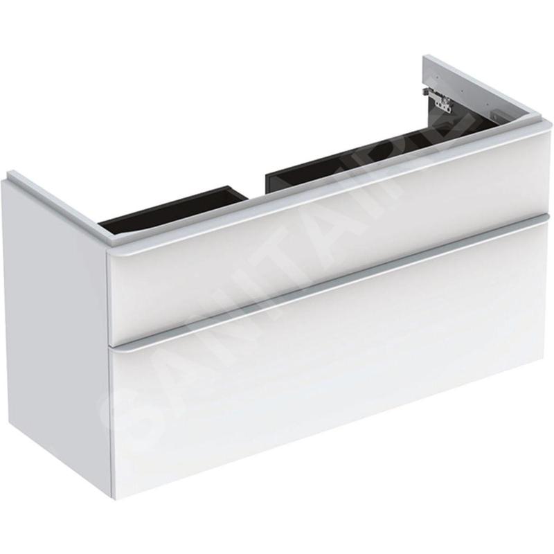 Geberit Smyle Square - Meuble pour lavabo, 1184x470x617 mm, 2 tiroirs, blanc brillant / blanc mat 500.355.00.1 Geberit Smyle Square - Meuble pour lavabo, 1184x470x617 mm, 2 tiroirs, blanc brillant / blanc mat 500.355.00.1