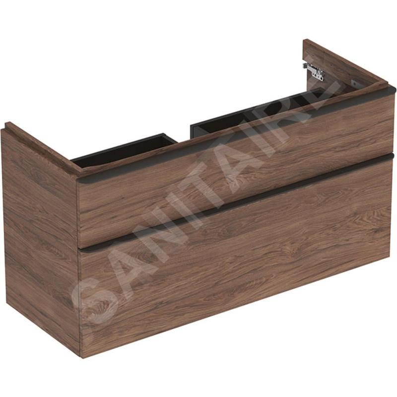 Geberit Smyle Square - Meuble pour lavabo, 1184x470x617 mm, 2 tiroirs, noyer / lave 500.355.JR.1 Geberit Smyle Square - Meuble pour lavabo, 1184x470x617 mm, 2 tiroirs, noyer / lave 500.355.JR.1