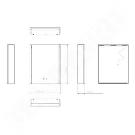 kielle Arkas I - Armoire à miroir avec éclairage LED, chauffage et port USB, 55x70x13 cm, blanc 50111610