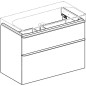 Geberit Smyle Square - Meuble pour lavabo, 884x470x617 mm, 2 tiroirs, blanc brillant / blanc mate 500.354.00.1 Geberit Smyle Square - Meuble pour lavabo, 884x470x617 mm, 2 tiroirs, blanc brillant / blanc mate 500.354.00.1