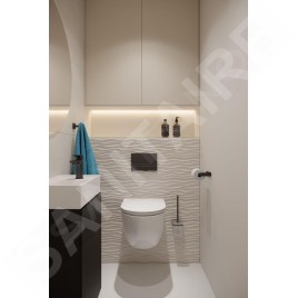 kielle Oudee - Meuble avec lave-mains, 40x68x22 cm, noir mat 50002S44
