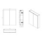 kielle Vega - Armoire avec miroir, 60x73x15 cm, blanc brillant 50118600 kielle Vega - Armoire avec miroir, 60x73x15 cm, blanc brillant 50118600