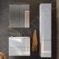 kielle Vega - Armoire avec miroir, 60x73x15 cm, blanc brillant 50118600 kielle Vega - Armoire avec miroir, 60x73x15 cm, blanc brillant 50118600