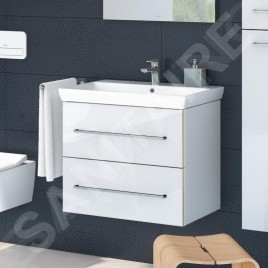 Villeroy & Boch Avento - Meuble-vasque, 630x514x452 mm, 2 tiroirs, Crystal White A89000B4