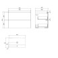 kielle Arkas I - Meuble avec lavabo, 80x57x44 cm, 2 tiroirs, gris 50011S82 kielle Arkas I - Meuble avec lavabo, 80x57x44 cm, 2 tiroirs, gris 50011S82