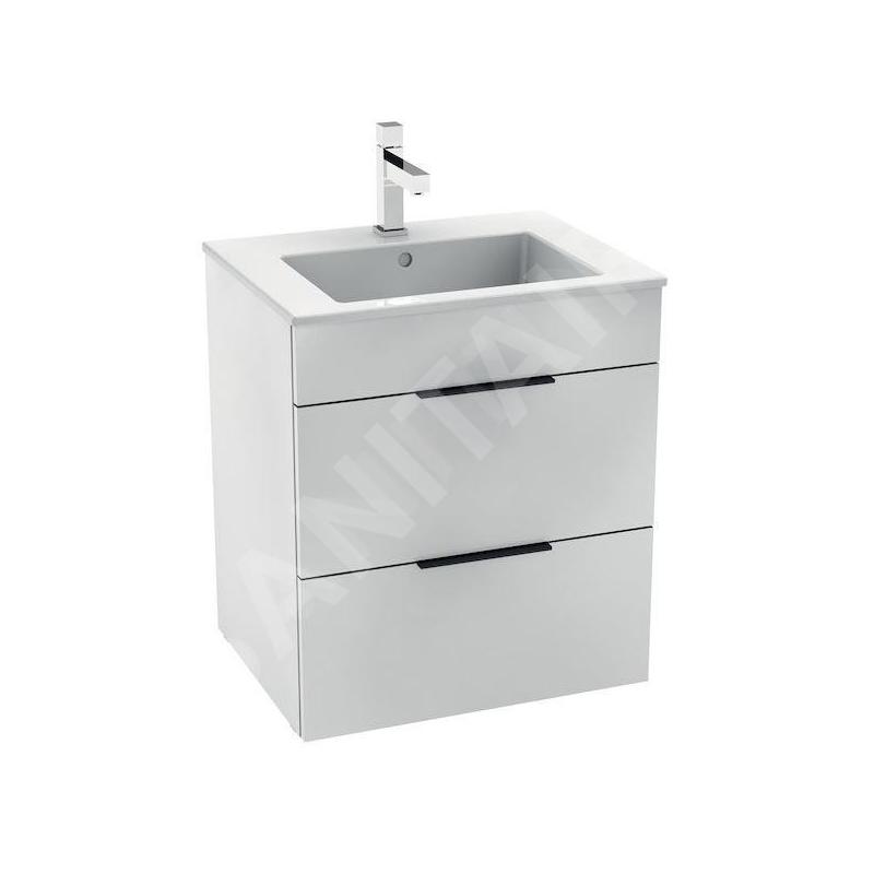 Jika Cube - Meuble avec lavabo, 540x422x622 mm, blanc H4536121763001 Jika Cube - Meuble avec lavabo, 540x422x622 mm, blanc H4536121763001