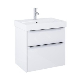 Jika Pure - Armoire avec lavabo, 60x54x42 cm, 2 tiroirs, blanc brillant H40B2324025002