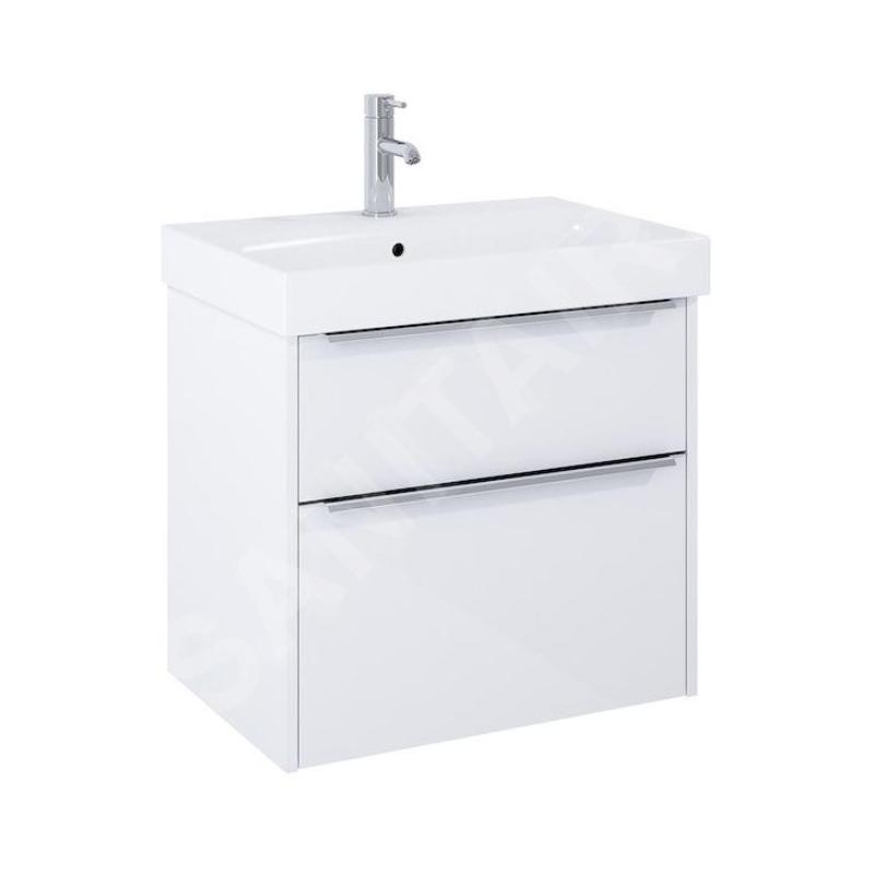 Jika Pure - Armoire avec lavabo, 60x54x42 cm, 2 tiroirs, blanc brillant H40B2324025002