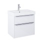 Jika Pure - Armoire avec lavabo, 60x54x42 cm, 2 tiroirs, blanc brillant H40B2324025002