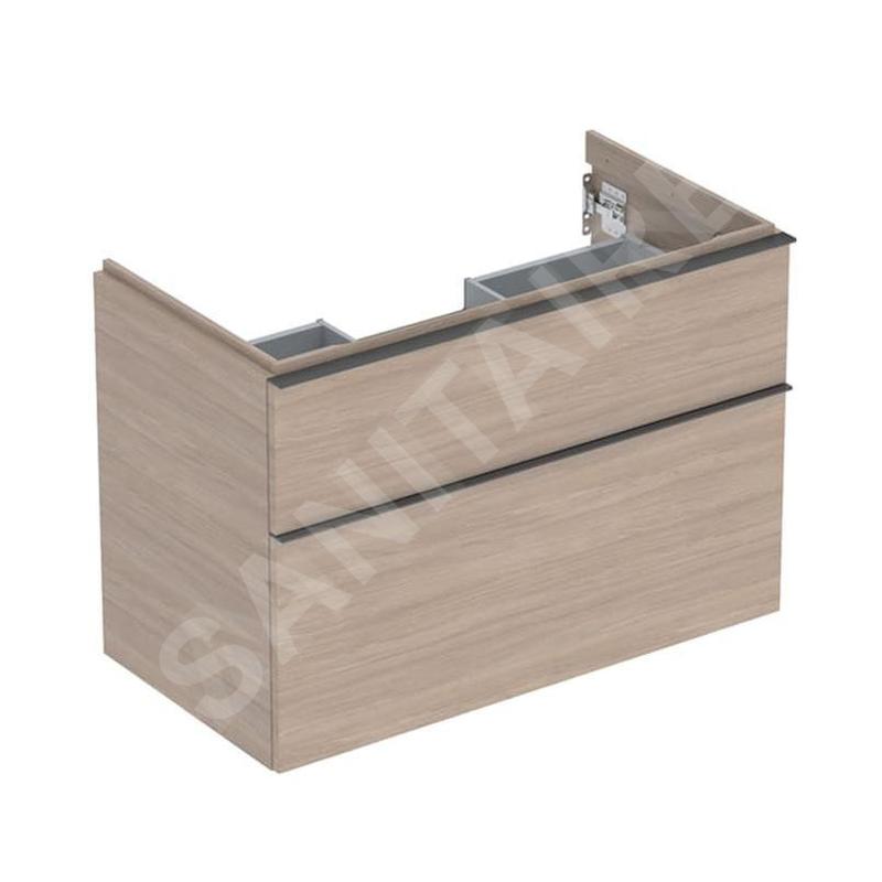 Geberit iCon - Meuble lavabo, 89x62x48 cm, 2 tiroirs, chêne 502.305.JH.1
