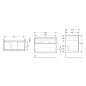 Geberit iCon - Meuble lavabo, 89x62x48 cm, 2 tiroirs, chêne 502.305.JH.1
