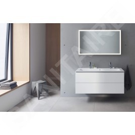 Duravit L-Cube - Meuble sous lavabo 550x1220x481 mm, 2 tiroirs, blanc mat LC624301818