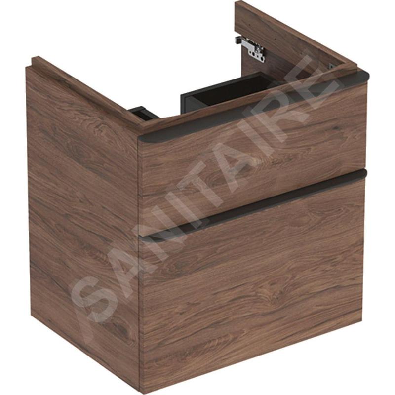 Geberit Smyle Square - Meuble pour lavabo, 584x470x617 mm, 2 tiroirs, noyer / lave 500.352.JR.1 Geberit Smyle Square - Meuble pour lavabo, 584x470x617 mm, 2 tiroirs, noyer / lave 500.352.JR.1