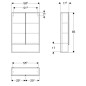 Geberit Selnova Square - Armoire de toilette 850x588x175 mm, 2 portes, blanc brillant 501.264.00.1 Geberit Selnova Square - Armoire de toilette 850x588x175 mm, 2 portes, blanc brillant 501.264.00.1
