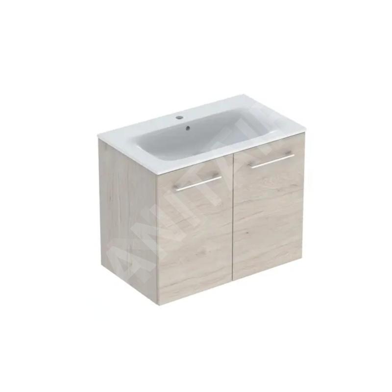 Geberit Selnova Square - Meuble-vasque 635x788x480 mm, avec vasque, 2 portes, noyer clair hickory 501.259.00.1 Geberit Selnova Square - Meuble-vasque 635x788x480 mm, avec vasque, 2 portes, noyer clair hickory 501.259.00.1