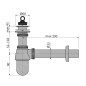Alcadrain Siphons - Siphon de lavabo, chrome A437