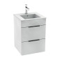 Jika Cube - Meuble avec lavabo, 440x422x607 mm, 2 tiroirs, blanc H4536221763001 Jika Cube - Meuble avec lavabo, 440x422x607 mm, 2 tiroirs, blanc H4536221763001