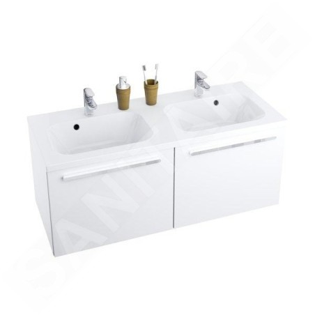Ravak Chrome - Meuble sous double lavabo 1200x490x470, blanc X000000536