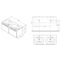 Ravak Chrome - Meuble sous double lavabo 1200x490x470, blanc X000000536 Ravak Chrome - Meuble sous double lavabo 1200x490x470, blanc X000000536