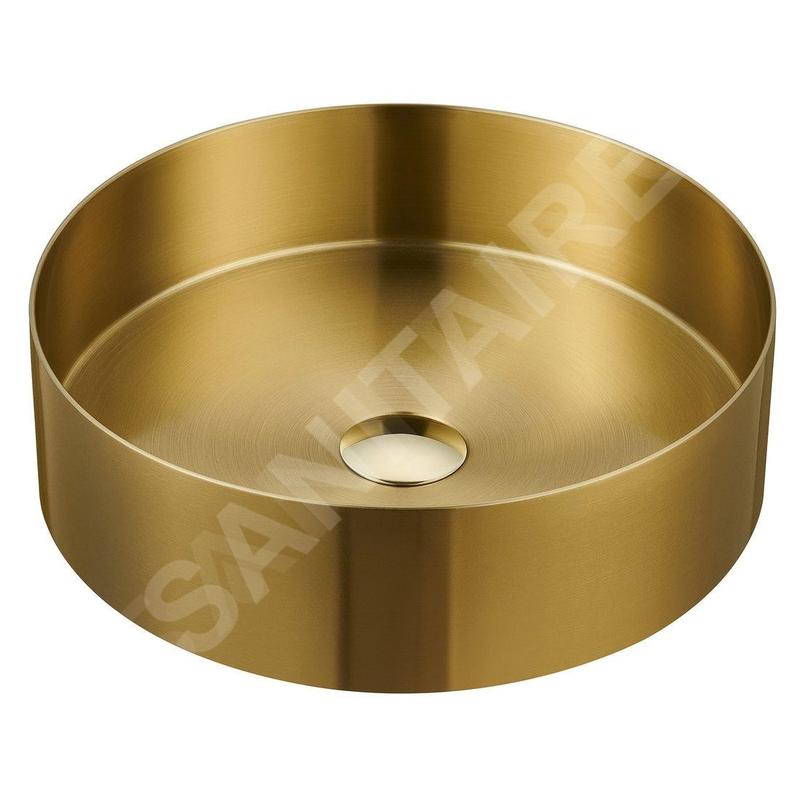 Sapho Aurum - Vasque à poser, diamètre 380 mm, sans trop-plein, or mat AU201 Sapho Aurum - Vasque à poser, diamètre 380 mm, sans trop-plein, or mat AU201