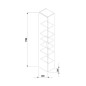 Jika Cube - Armoire haute 320x251x1700 mm, blanc H4537211763001