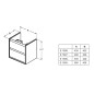 Ideal Standard Connect Air - Petite armoire lavabo 430x402x517 mm, bois clair/laque brune claire mate E1608UK Ideal Standard Connect Air - Petite armoire lavabo 430x402x517 mm, bois clair/laque brune claire mate E1608UK
