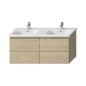 Jika Mio-N - Meuble sous lavabo double 130, 1266x588x448 mm, frêne H40J7184013421