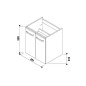 Jika Lyra Plus Viva - Meuble sous lavabo 491x550x416 mm, blanc H40J3932003001 Jika Lyra Plus Viva - Meuble sous lavabo 491x550x416 mm, blanc H40J3932003001