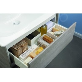 Ideal Standard Connect Air - Petite armoire sous lavabo, 600x440x517 mm, décor : chêne gris/blanc mat E0818PS