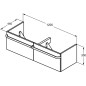 Ideal Standard Tonic II - Meuble sous double vasque, 1200x440x350 mm, blanc brillant R4305WG Ideal Standard Tonic II - Meuble sous double vasque, 1200x440x350 mm, blanc brillant R4305WG