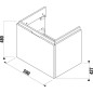 Jika Cubito - Meuble lavabo 590x480x427 mm, 1 tiroir, blanc H40J4233015001 Jika Cubito - Meuble lavabo 590x480x427 mm, 1 tiroir, blanc H40J4233015001