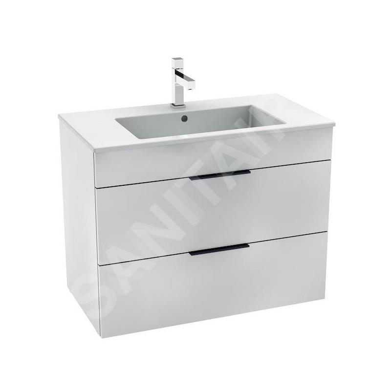 Jika Cube - Meuble avec lavabo, 790x422x622 mm, blanc H4537621763001 Jika Cube - Meuble avec lavabo, 790x422x622 mm, blanc H4537621763001