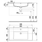 Jika Cube - Meuble avec lavabo, 790x422x622 mm, blanc H4537621763001 Jika Cube - Meuble avec lavabo, 790x422x622 mm, blanc H4537621763001