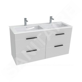 Jika Cube - Meuble avec double-lavabo, 1160x422x622 mm, blanc H4536621763001