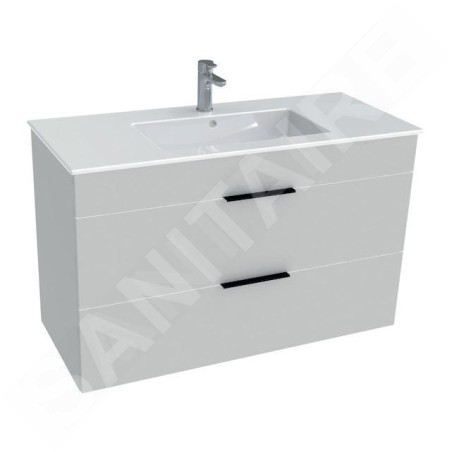 Jika Cube - Meuble avec lavabo, 980x422x622 mm, blanc H4536521763001