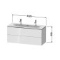 Duravit L-Cube - Meuble sous lavabo 550x1220x481 mm, 2 tiroirs, blanc brillant LC630902222 Duravit L-Cube - Meuble sous lavabo 550x1220x481 mm, 2 tiroirs, blanc brillant LC630902222