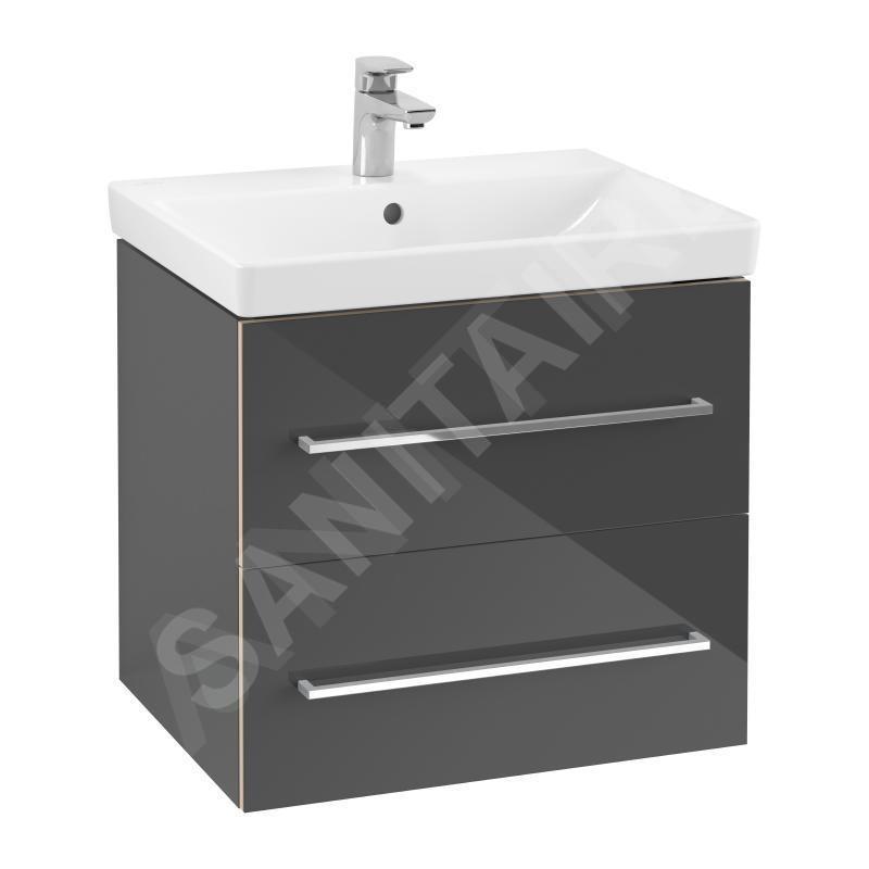 Villeroy & Boch Avento - Meuble-vasque, 580x514x452 mm, 2 tiroirs, Crystal Grey A88900B1 Villeroy & Boch Avento - Meuble-vasque, 580x514x452 mm, 2 tiroirs, Crystal Grey A88900B1