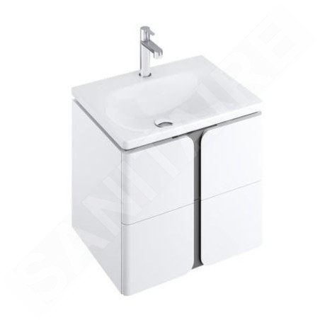 Ravak Balance - Meuble sous lavabo 500x500x465 mm, blanc/graphite X000001365