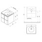 Ravak Balance - Meuble sous lavabo 500x500x465 mm, blanc/graphite X000001365 Ravak Balance - Meuble sous lavabo 500x500x465 mm, blanc/graphite X000001365