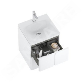 Ravak Balance - Meuble sous lavabo 500x500x465 mm, blanc/graphite X000001365