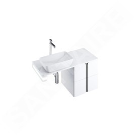 Ravak Balance - Meuble sous lavabo 500x500x465 mm, blanc/graphite X000001365