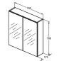 Ideal Standard Mirror&Light - Armoire de toilette 700x700 mm, aluminium T3590AL Ideal Standard Mirror&Light - Armoire de toilette 700x700 mm, aluminium T3590AL