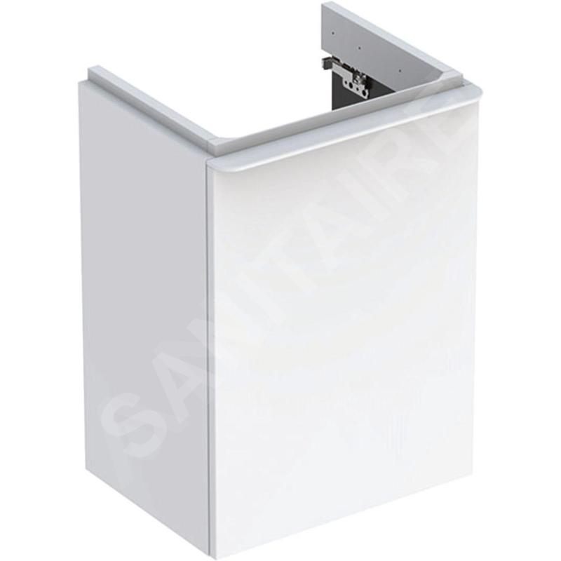 Geberit Smyle Square - Meuble pour lavabo, 442x356x617 mm, 1 porte, charnières à gauche, blanc brillant / blanc mat 500.351.00.1 Geberit Smyle Square - Meuble pour lavabo, 442x356x617 mm, 1 porte, charnières à gauche, blanc brillant / blanc mat 500.351.00.1