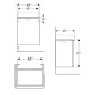 Geberit Smyle Square - Meuble pour lavabo, 492x406x617 mm, 1 porte, charnières à gauche, blanc brillant / blanc mat 500.364.00.1 Geberit Smyle Square - Meuble pour lavabo, 492x406x617 mm, 1 porte, charnières à gauche, blanc brillant / blanc mat 500.364.00.1