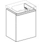 Geberit Smyle Square - Meuble pour lavabo, 492x406x617 mm, 1 porte, charnières à gauche, blanc brillant / blanc mat 500.364.00.1 Geberit Smyle Square - Meuble pour lavabo, 492x406x617 mm, 1 porte, charnières à gauche, blanc brillant / blanc mat 500.364.00.1